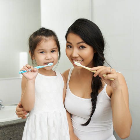 Brushing teeth